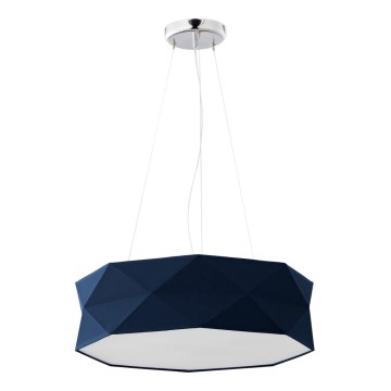 Hanglamp aan een koord KANTOOR 1xE27/15W/230V blauw