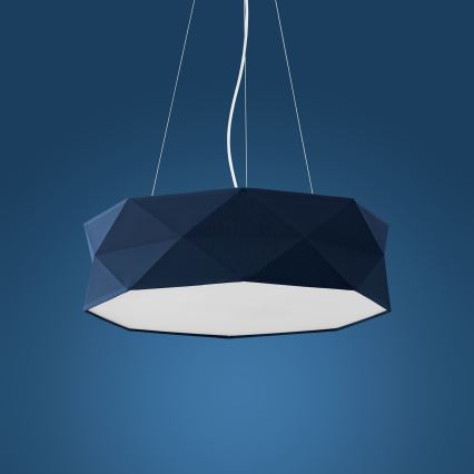 Hanglamp aan een koord KANTOOR 1xE27/15W/230V blauw