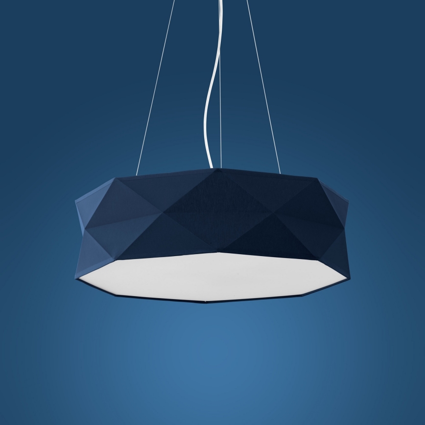 Hanglamp aan een koord KANTOOR 1xE27/15W/230V blauw