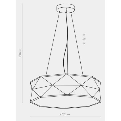 Hanglamp aan een koord KANTOOR 1xE27/15W/230V blauw