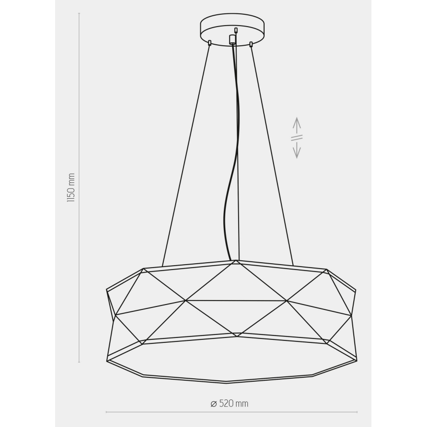 Hanglamp aan een koord KANTOOR 1xE27/15W/230V blauw