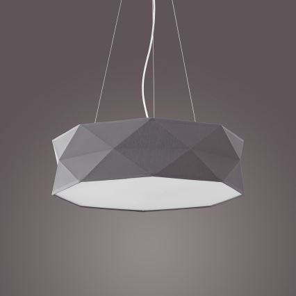 Hanglamp aan een koord KANTOOR 1xE27/15W/230V grijs
