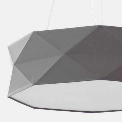 Hanglamp aan een koord KANTOOR 1xE27/15W/230V grijs