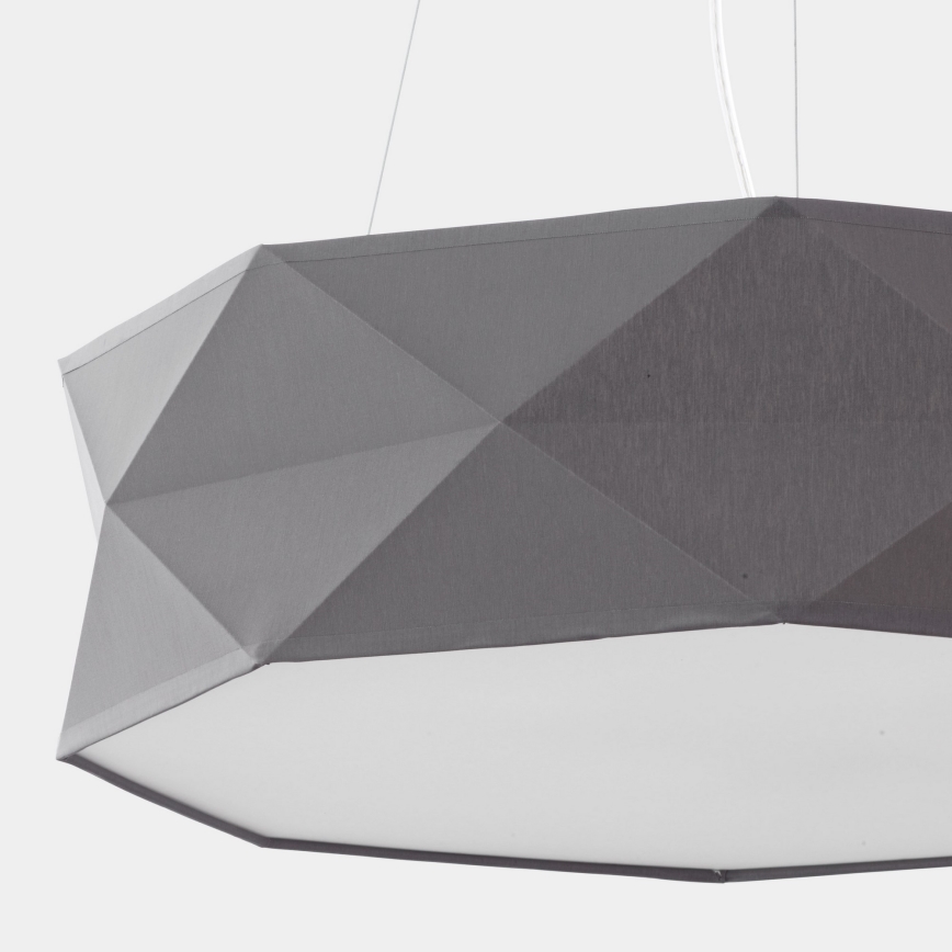 Hanglamp aan een koord KANTOOR 1xE27/15W/230V grijs