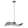 Hanglamp aan een koord KAPELLO 1xE27/60W/230V diameter 55 cm grijs/zilver