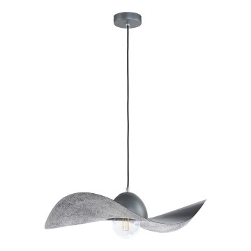 Hanglamp aan een koord KAPELLO 1xE27/60W/230V diameter 55 cm grijs/zilver