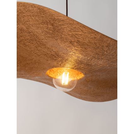 Hanglamp aan een koord KAPELLO 1xE27/60W/230V diameter 55 cm zwart/koper