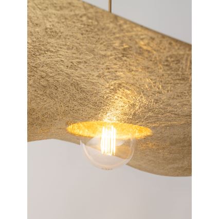 Hanglamp aan een koord KAPELLO 1xE27/60W/230V diameter 76 cm gouden