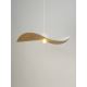 Hanglamp aan een koord KAPELLO 1xE27/60W/230V diameter 76 cm wit/gouden