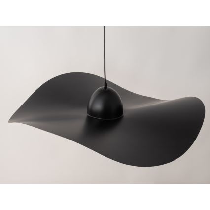 Hanglamp aan een koord KAPELLO 1xE27/60W/230V diameter 76 cm zwart/gouden