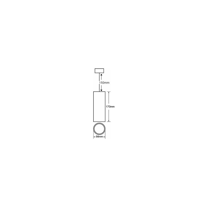 Hanglamp aan een koord KARADON 1xGU10/30W/230V 17 cm wit
