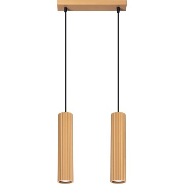 Hanglamp aan een koord KARBON 2xGU10/10W/230V goud