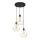 Hanglamp aan een koord KARO 3xE27/15W/230V goud/zwart