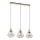 Hanglamp aan een koord KASTEL BASKET 3xE27/60W/230V beige/zwart