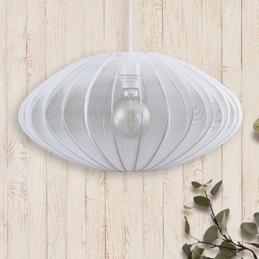 Hanglamp aan een koord KINU 1xE27/20W/230V diameter 50 cm wit