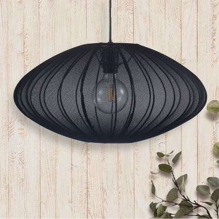Hanglamp aan een koord KINU 1xE27/20W/230V diameter 50 cm zwart