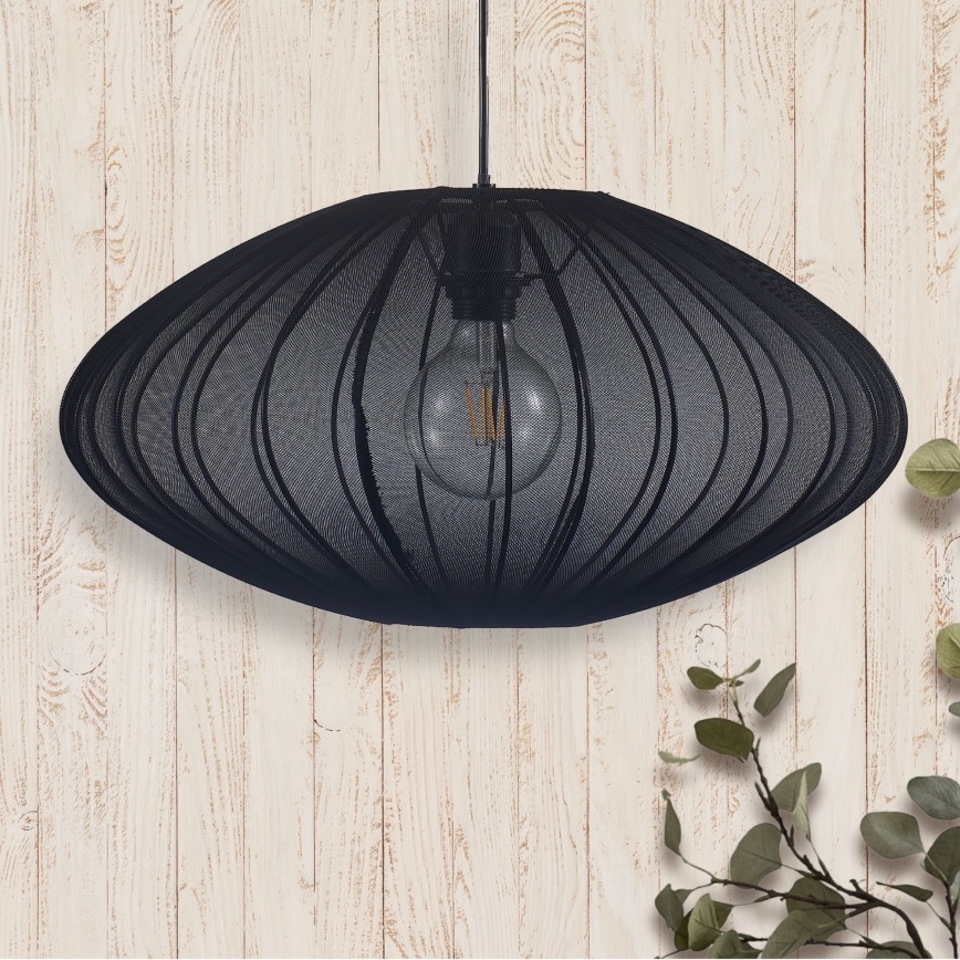 Hanglamp aan een koord KINU 1xE27/20W/230V diameter 50 cm zwart