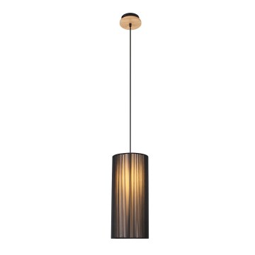 Hanglamp aan een koord KIOTO 1xE27/40W/230V diameter 18 cm zwart/beuken