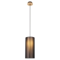 Hanglamp aan een koord KIOTO 1xE27/40W/230V diameter 18 cm zwart/hout