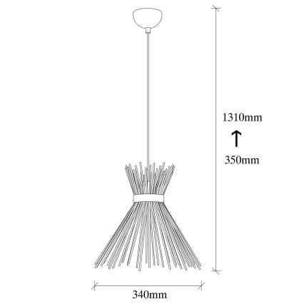 Hanglamp aan een koord KIRPI 1xE27/40W/230V