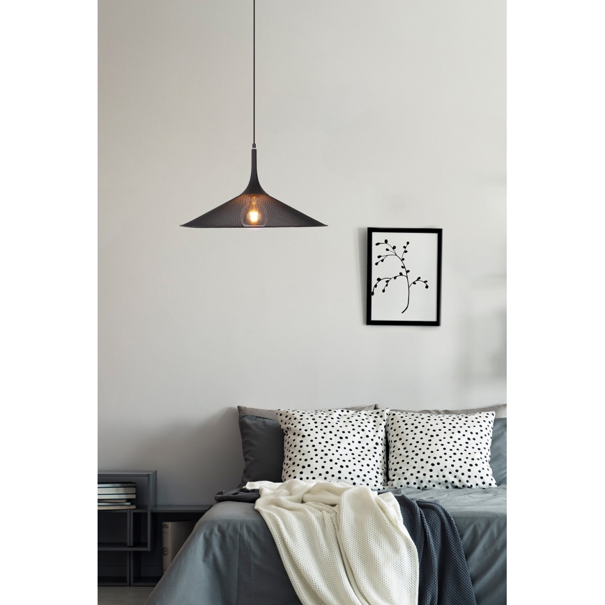 Hanglamp aan een koord KIRUNA 1xE27/40W/230V diameter 50 cm zwart