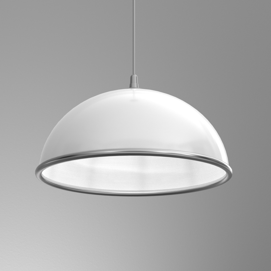 Hanglamp aan een koord KITCHEN 1xE27/15W/230V wit/glanzend chroom