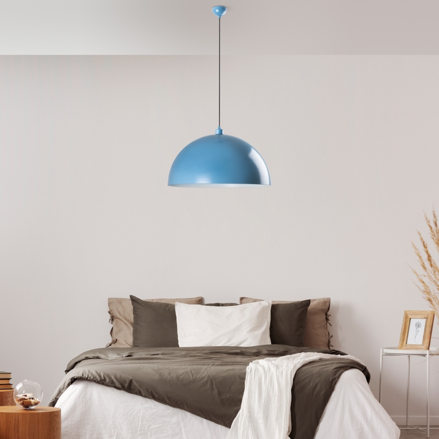 Hanglamp aan een koord KURE 1xE27/40W/230V blauw