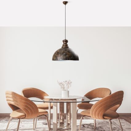 Hanglamp aan een koord KURE 1xE27/40W/230V diameter 40 cm grijs