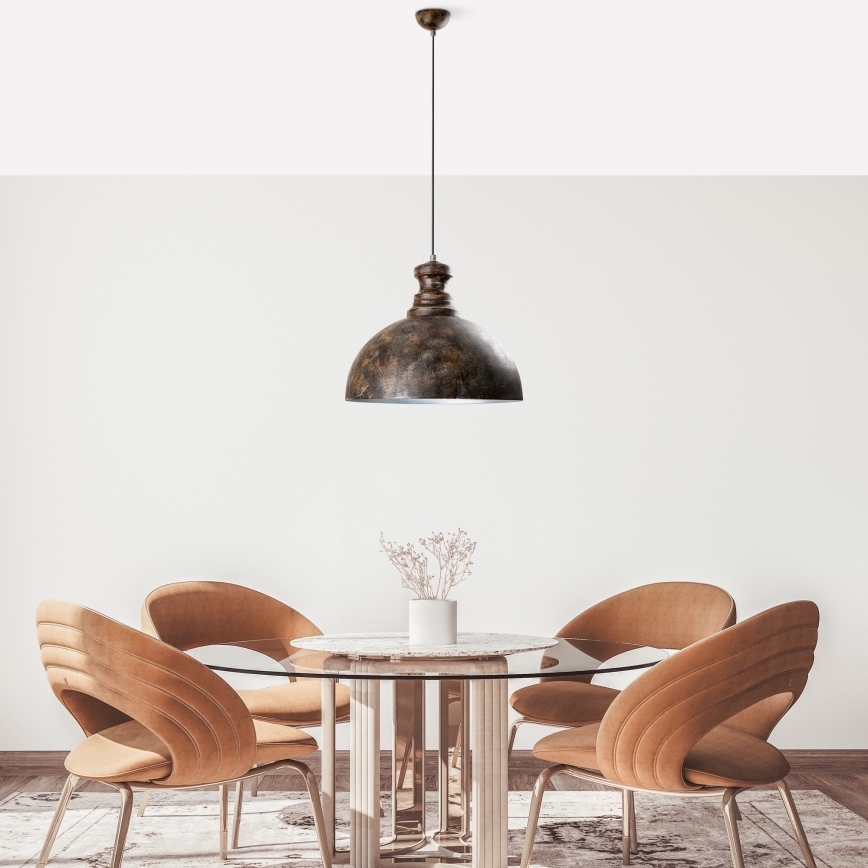 Hanglamp aan een koord KURE 1xE27/40W/230V diameter 40 cm grijs