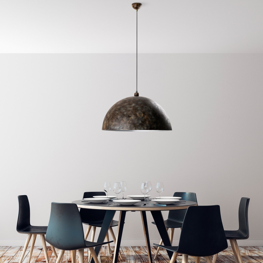 Hanglamp aan een koord KURE 1xE27/40W/230V diameter 60 cm grijs