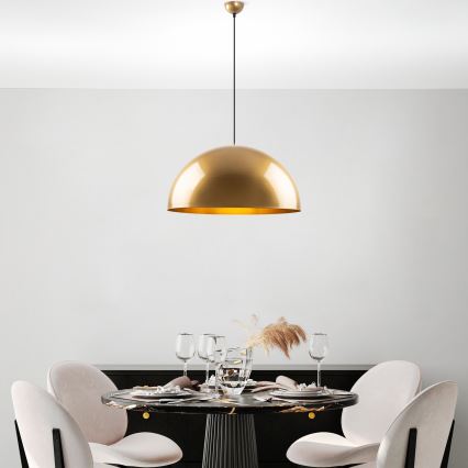 Hanglamp aan een koord KURE 1xE27/40W/230V goud