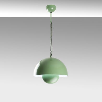 Hanglamp aan een koord KURE 1xE27/40W/230V groen