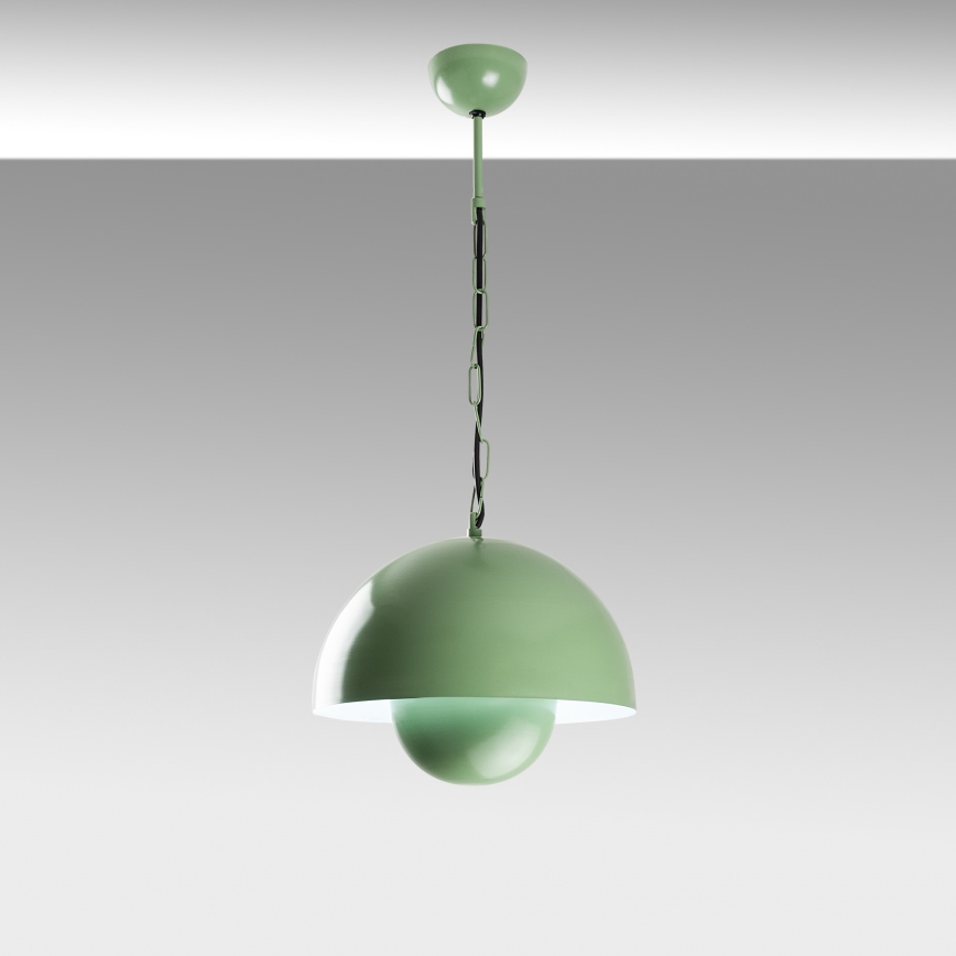 Hanglamp aan een koord KURE 1xE27/40W/230V groen