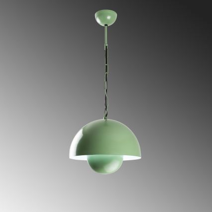 Hanglamp aan een koord KURE 1xE27/40W/230V groen