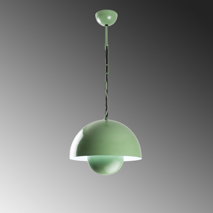 Hanglamp aan een koord KURE 1xE27/40W/230V groen