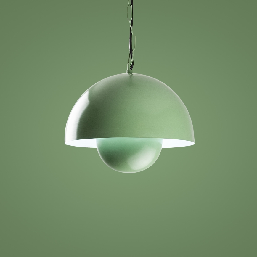 Hanglamp aan een koord KURE 1xE27/40W/230V groen