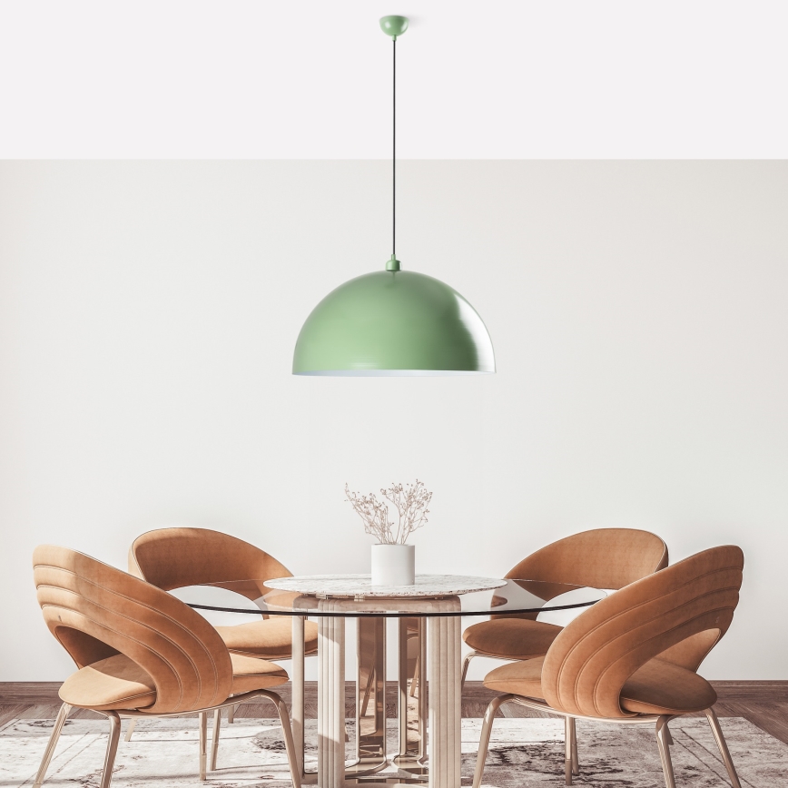 Hanglamp aan een koord KURE 1xE27/40W/230V groen