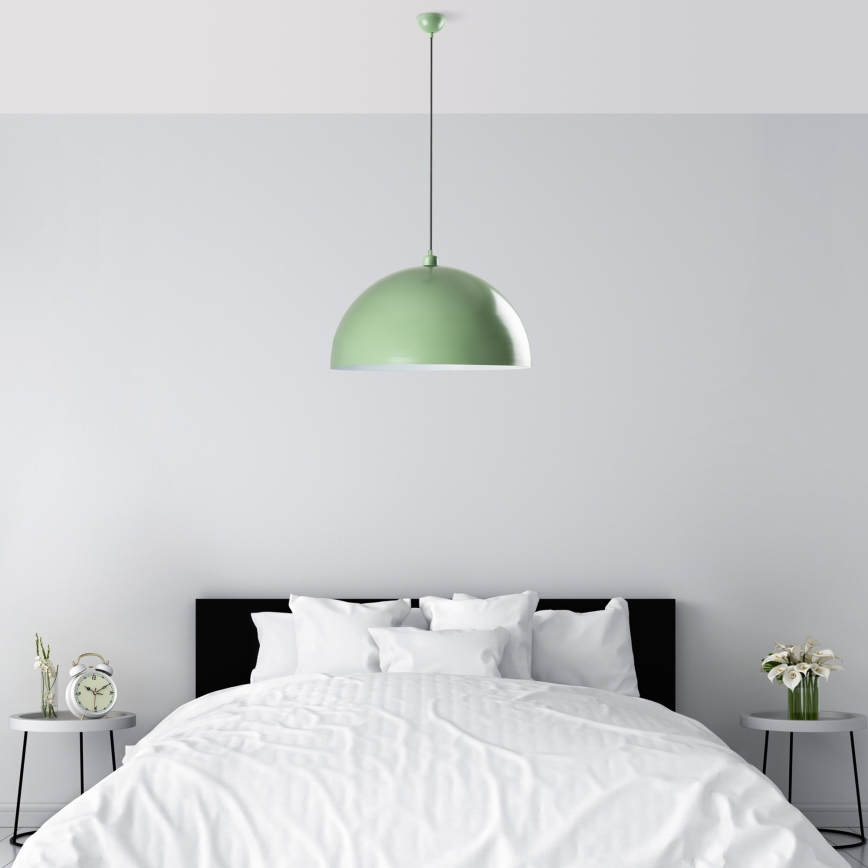 Hanglamp aan een koord KURE 1xE27/40W/230V groen