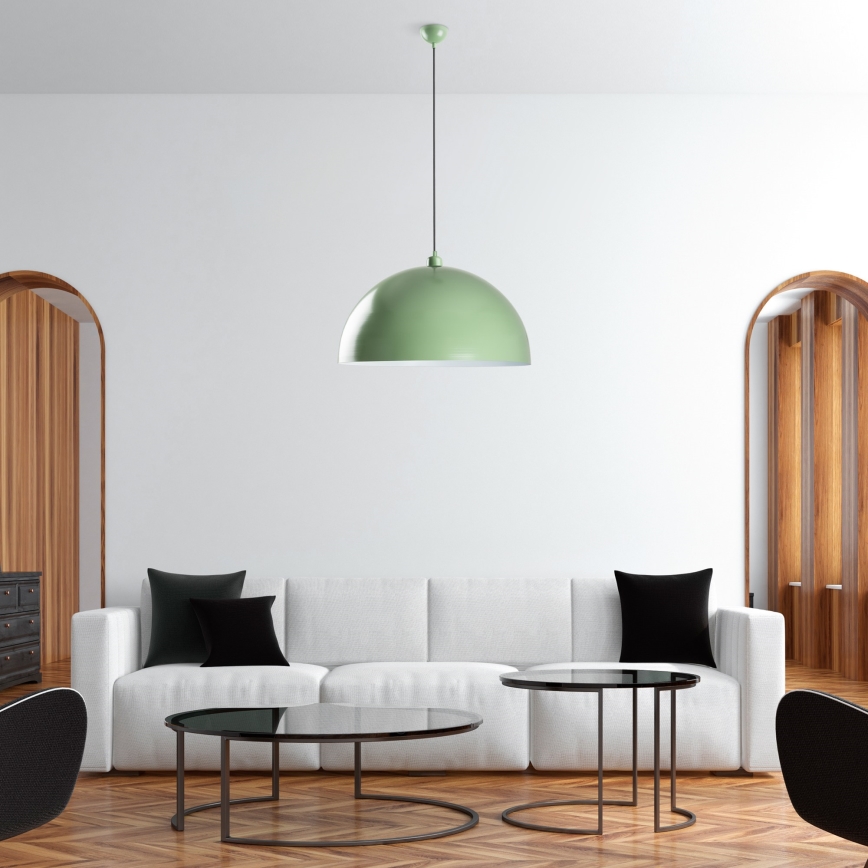 Hanglamp aan een koord KURE 1xE27/40W/230V groen