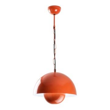 Hanglamp aan een koord KURE 1xE27/40W/230V oranje