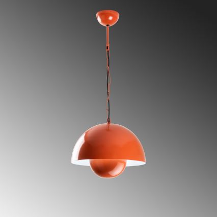 Hanglamp aan een koord KURE 1xE27/40W/230V oranje