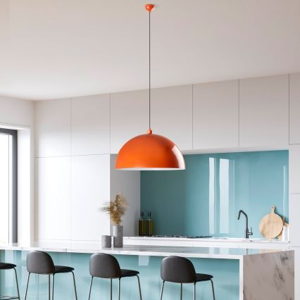 Hanglamp aan een koord KURE 1xE27/40W/230V oranje