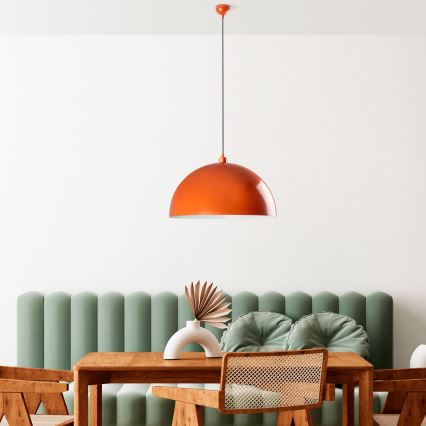 Hanglamp aan een koord KURE 1xE27/40W/230V oranje