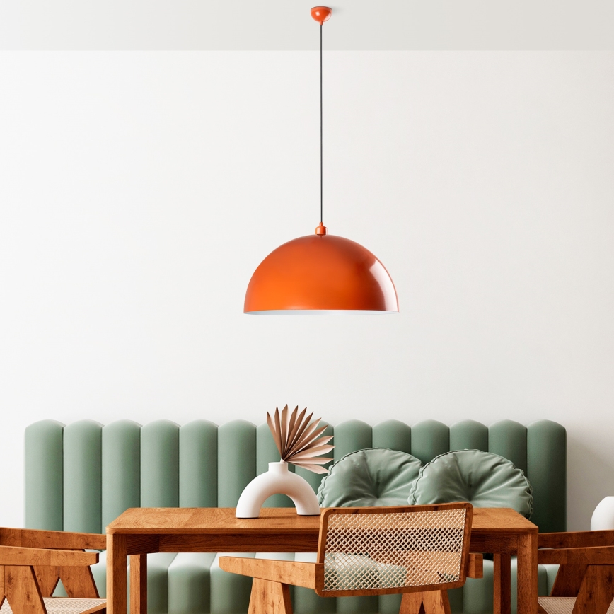 Hanglamp aan een koord KURE 1xE27/40W/230V oranje