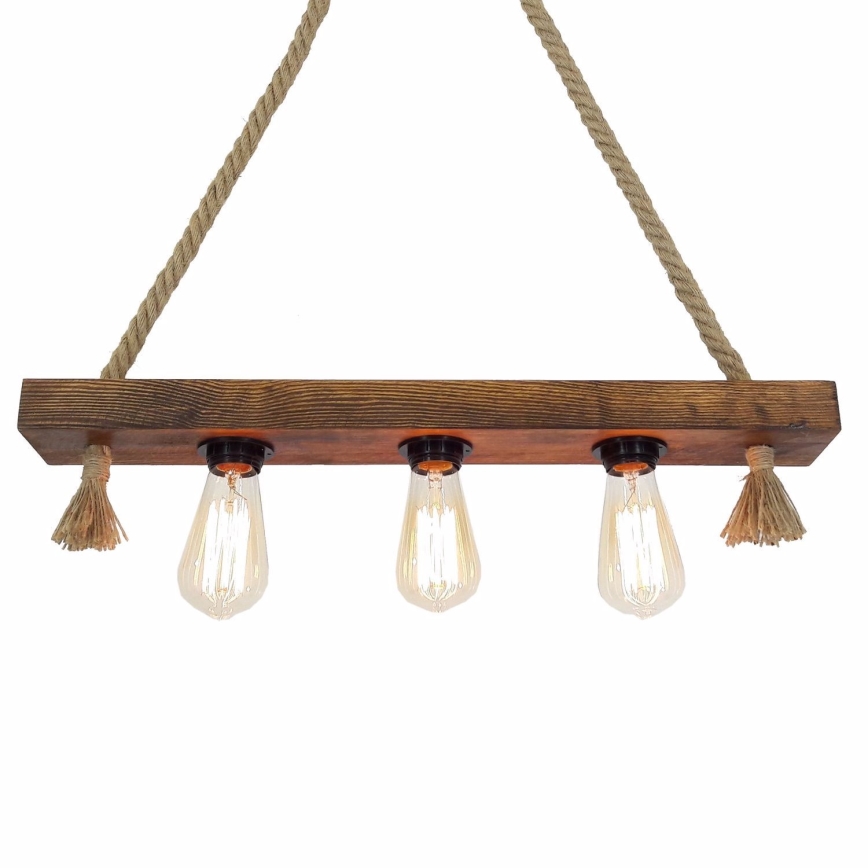 Hanglamp aan een koord KUTUK 3xE27/40W/230V