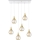Hanglamp aan een koord LACRIMA HONEY 6xE27/60W/230V wit/goud/gerookt beige