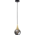Hanglamp aan een koord LACRIMA SMOKY 1xE27/60W/230V