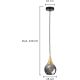 Hanglamp aan een koord LACRIMA SMOKY 1xE27/60W/230V