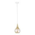 Hanglamp aan een koord LACRIMA WHITE 1xE27/60W/230V