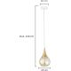 Hanglamp aan een koord LACRIMA WHITE 1xE27/60W/230V